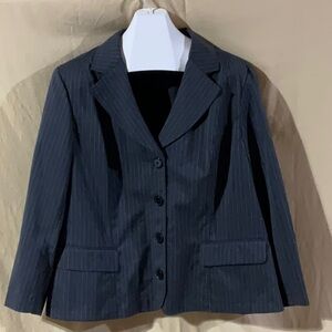 Lane Bryant Size 26/28W Button-Up the Front Striped Jacket